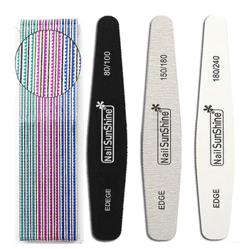 

1PC Mix Size Professional Nail File Lime Art Tips Manicure Diamond Tools Sanding Buffer Polish 80/100/150/180/240 Beauty Tools