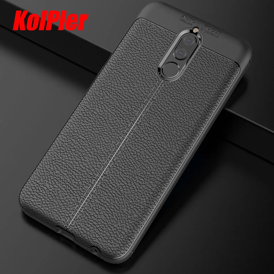 Роскошный чехол KOLPLER из ТПУ для Huawei Mate 10 Lite кожаный с текстурой силиконовая задняя