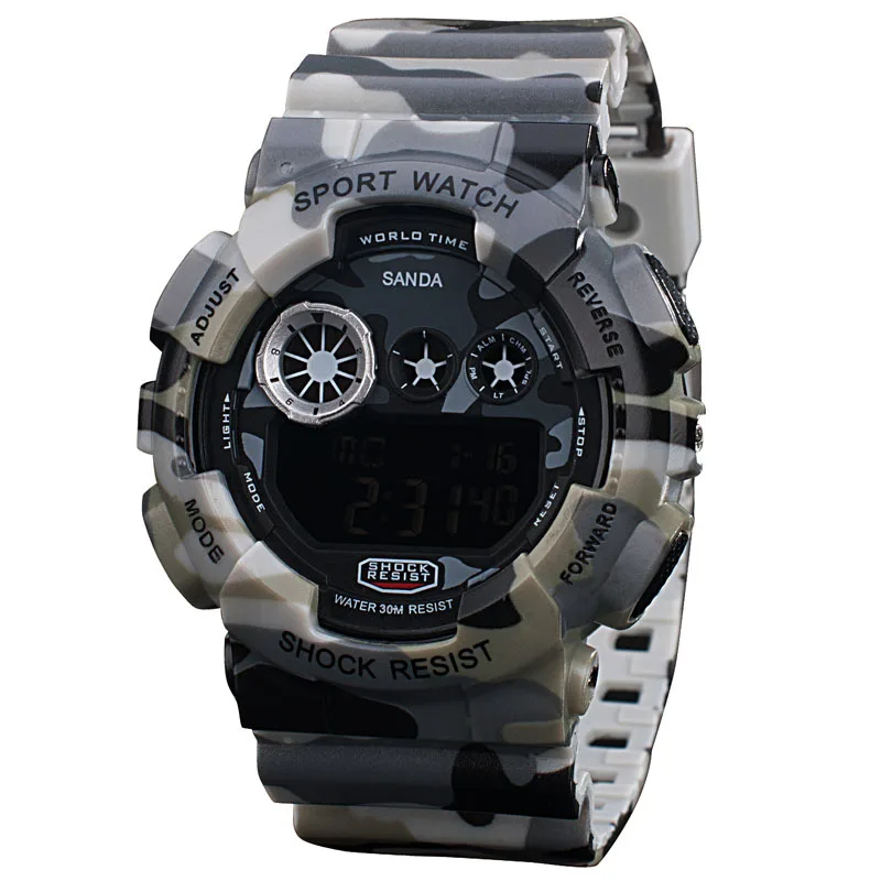 Купить Часы Мужские Спортивные Водонепроницаемые Противоударные