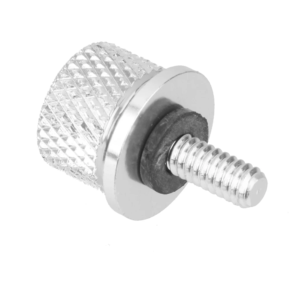 1/4' CNC Seat Mount Bolt Screw Cap For     Sportster Silver Highest Degree Black Anodized Seat Bolt