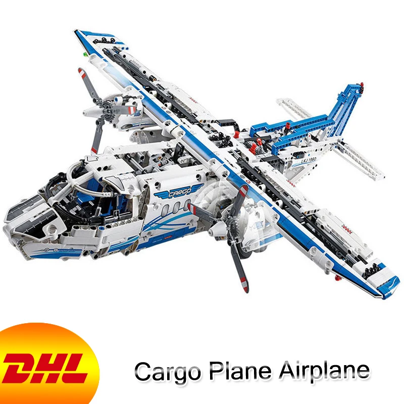 

HF Technic Figures 1337Pcs Cargo Plane Airplane Model Building Kits Blocks Bricks Toy For Children Gift Compatible With 42025