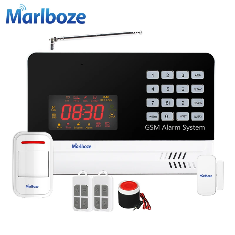 Marlboze IOS Android APP Wireless Wired Home Security GSM Alarm System Pir Motion Detect Door