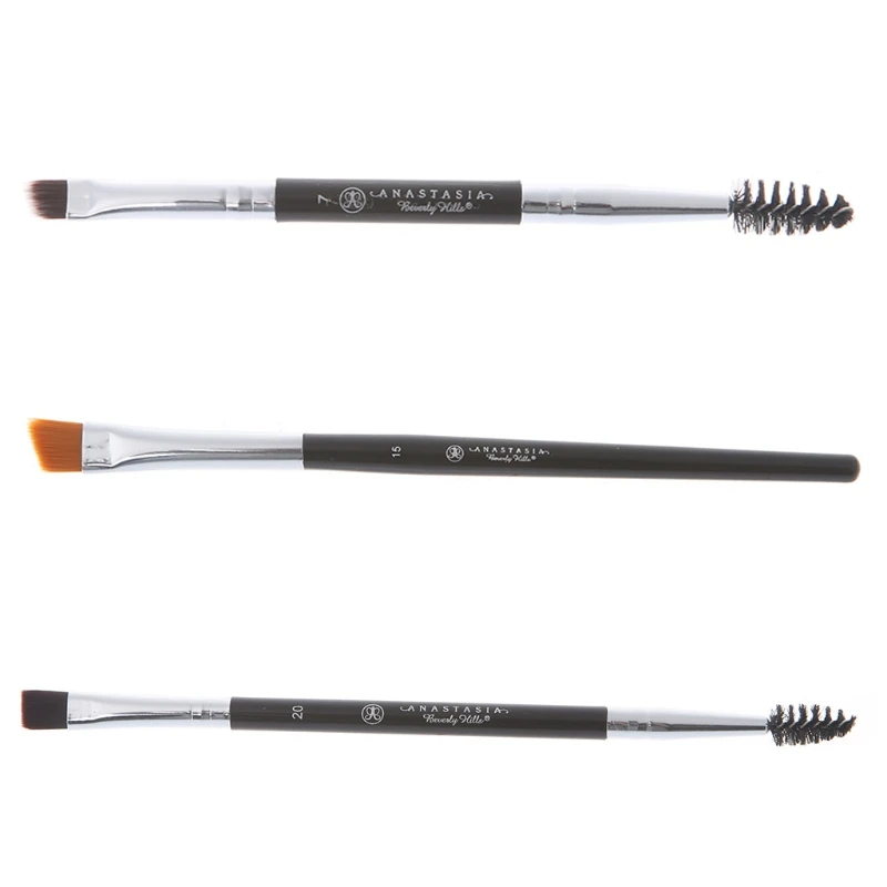 

Pro Eyebrow Brush Cosmetic Eye Brow Makeup Tool Eye Shadow Eyeliner Brushes Large Synthetic Duo Brow Brush Blending Eyebrow