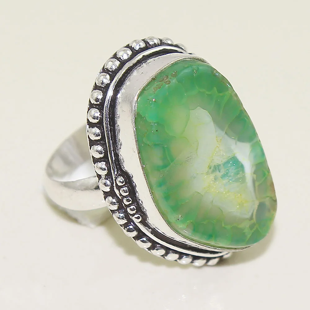 

Solar Quartz Ring Silver Overlay over Copper , Size:8.5, R1194