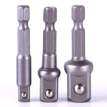 

1pcs 1/4" 3/8" 1/2" Drive Drill Socket Bit Adaptor Hex Drive Socket Adapters Sockets Bit Adapter Drill Nut Driver Extension