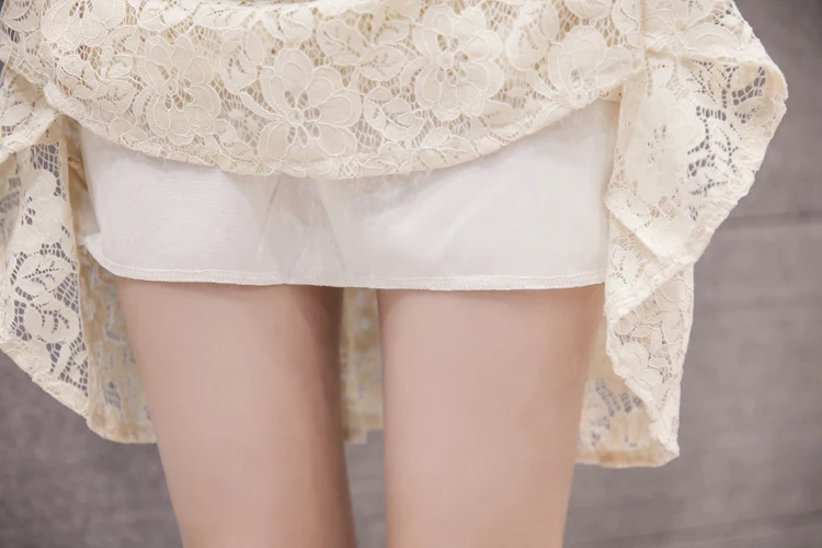 Новое поступление, летняя женская юбка, корейский стиль, высокая талия, тонкая кружевная юбка русалки, высокое качество, Милая Кружевная мини-юбка