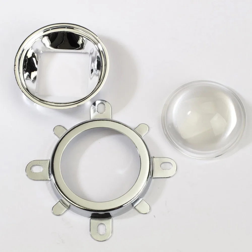 Led Glass Lens 44mm 78mm 60 Degre Optical +Reflectors Cup+ Fixed Bracket for 20W 30W 50W 100W 150W | Лампы и освещение