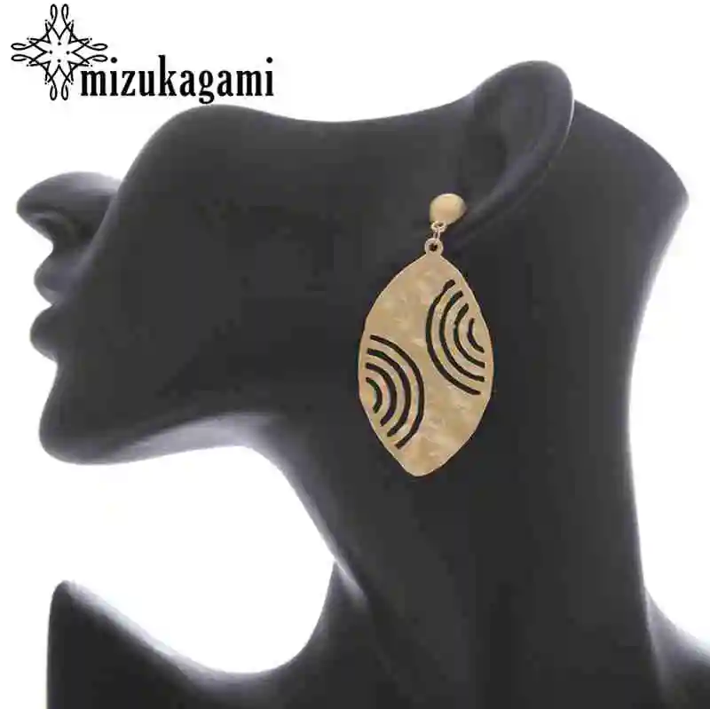 

Zinc Alloy Golden Plating Round Leaves 40mm 10pcs/lot For DIY Drop Earrings Jewelry Making Accessories