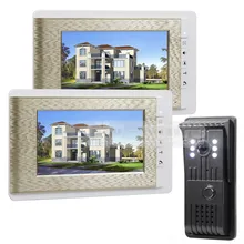 DIYSECUR Video de La Puerta Del Timbre Del Teléfono de 7 pulgadas TFT LCD de Vídeo LED de Visión Nocturna Cámara de La Puerta de intercomunicación De Home Portero Kit