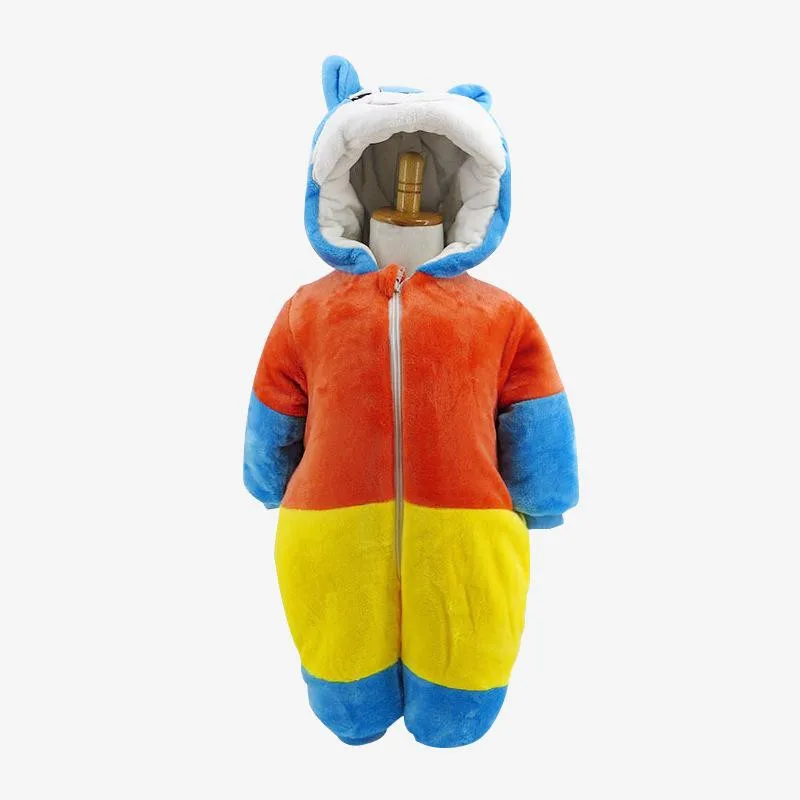 2017 Winter New Thick Flannel Baby Rompers Small Bee Baby Boy&Girl Jumpsuit Children Clothes Newbore Hooded Long Sleeve Bodysuit05