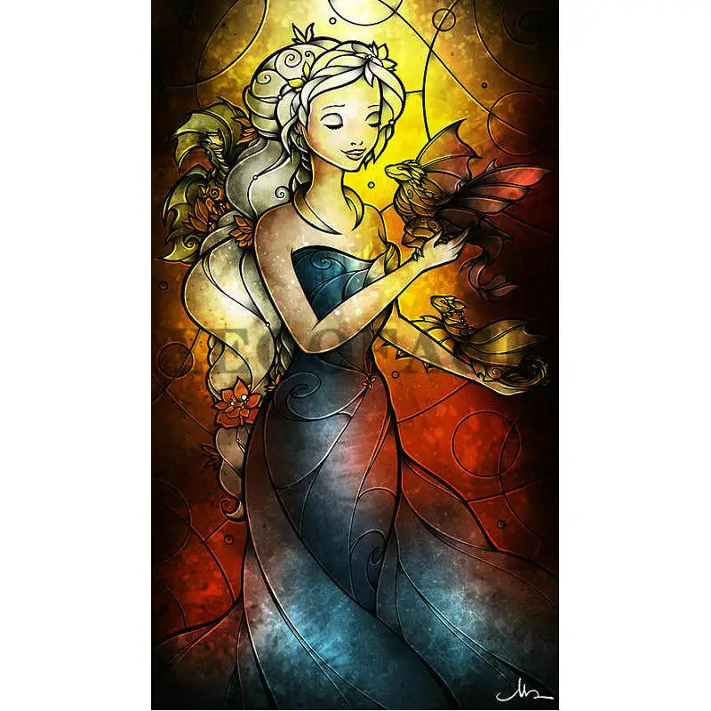 

DIY Diamond Embroidery cartoon girl Pattern Diamond Painting Cross Stitch full square Rhinestones painting Home Decor