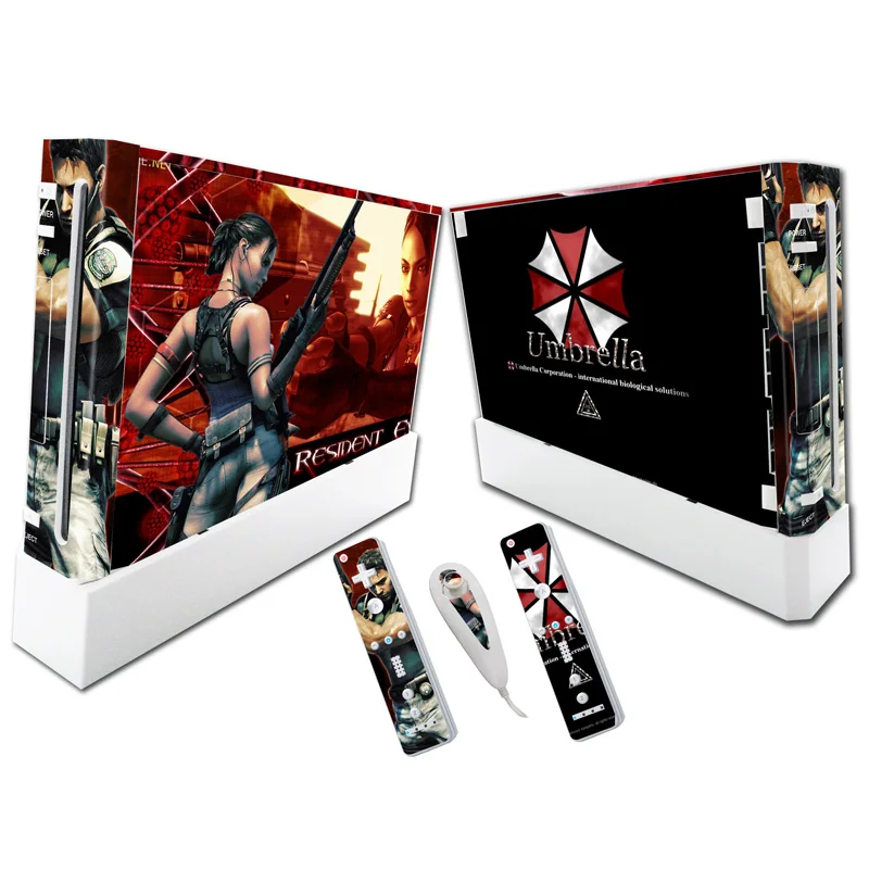

For W ii Console Cover with Remotes Controller Skins For Nintend w ii skin sticker for w ii skin---0092
