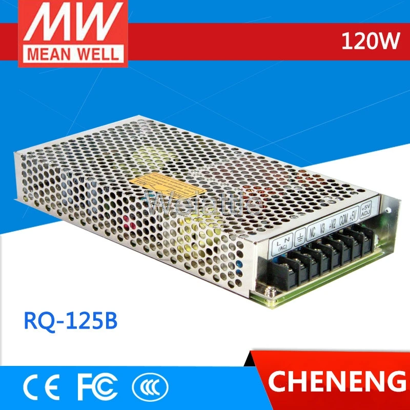 //-5V 0.5A 1A 4.5A 11A 120W Quad Output Switching Power Supply MW Mean Well RQ-125B //-12V