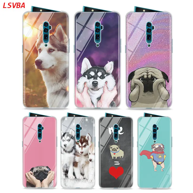 Силиконовый чехол с милой собачкой Хаски для OPPO Reno Z 10X Zoom F11 F9 F7 F5 A7 R9S R17 Realme 2 C2 3 Pro