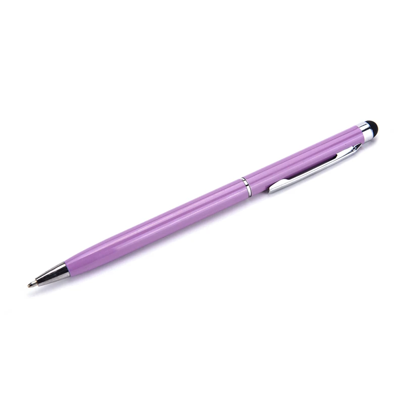 New High Quality 2 in 1 Mini Metal Capacitive Touch Pen Stylus Screen For Phone Tablet Laptop Built-in Ballpoint Pen