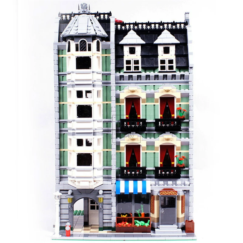

Lepin 15008 2462Pcs Building Legoings City Street View Green Grocery Store Building Blocks Children Toys Collection Gifts 10185