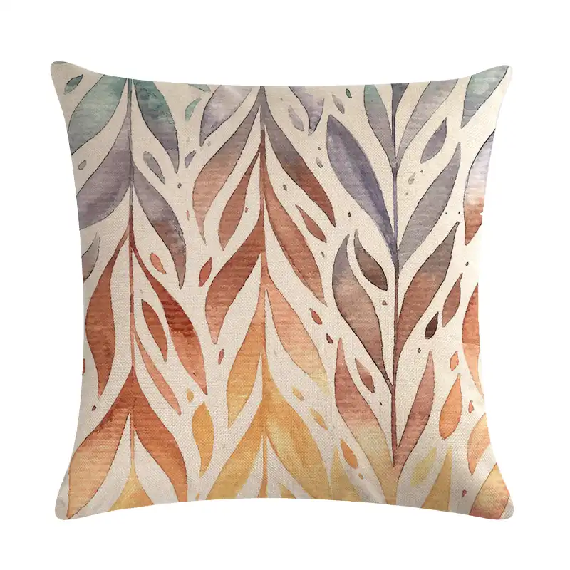 Nordic Autumn Yellow Leaf Sycamore Leaves Decorative Pillows Sofa Cotton Linen Cushion Cover Home Decor Pillow Cover 45x45 Zy592 Cushion Cover Aliexpress