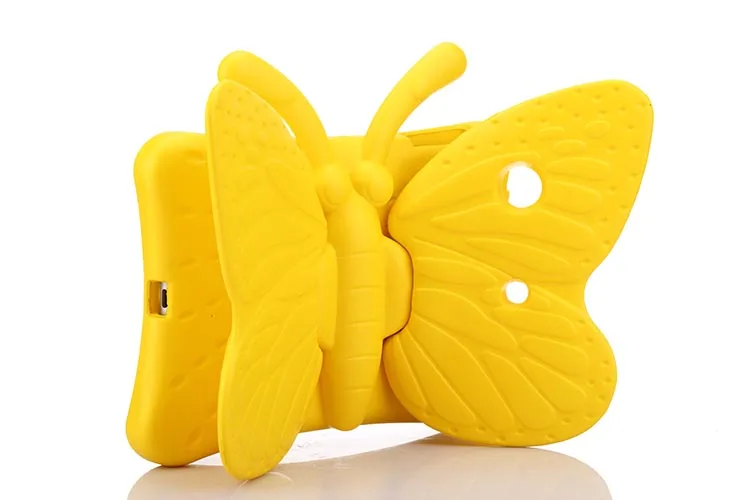 3D EVA противоударный моющийся чехол для iPad air/air2 Pro 9,7 Дети Бабочка Стенд чехол для планшета Полный корпус дети милые - Цвет: Yellow