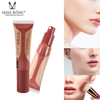 

MISS ROSE Liquid BB Cream 10 Color Base Face Full Cover Concealer Makeup Waterproof Foundation Beauty Makeup for All Skin