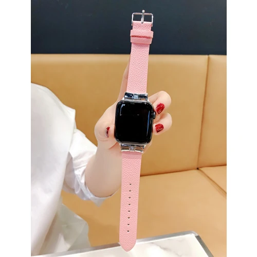 Ремешок для apple watch 4 группа 44 мм correa iwatch 42 мм 38 мм 40 мм 3 2 кожаный браслет с алмазами женщина apple watch аксессуары - Цвет ремешка: pink