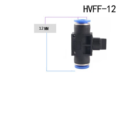 HVFF Пневматический воздушный 2 способ быстрого установки нажимной соединитель шланг пластиковый 4 6 8 10 12 мм пневматические детали соединитель - Цвет: HVFF-12