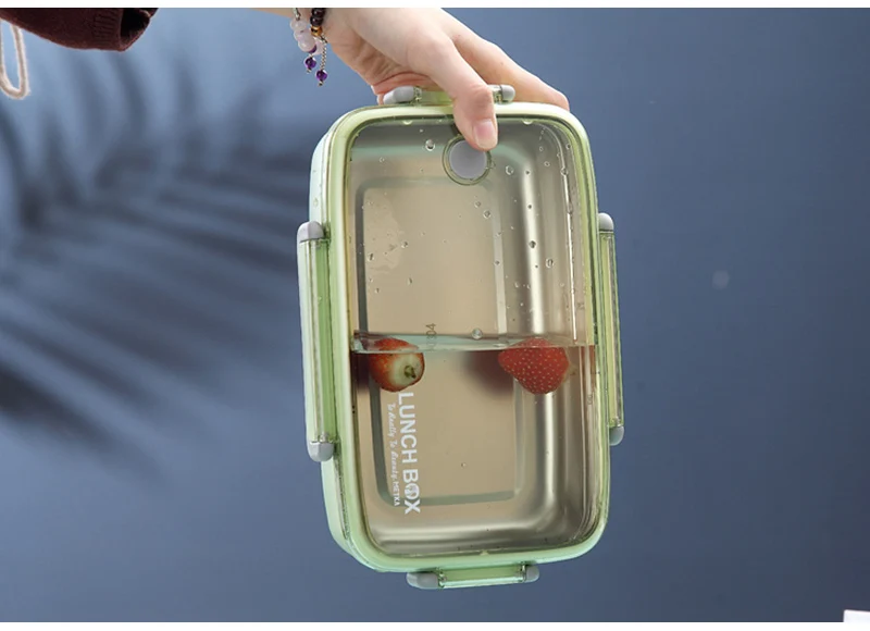 TUUTH New Stainless Steel Lunch Box Independent Lattice For Kids Bento Box Portable Leak-Proof Bento Lunch Box Food Container A4