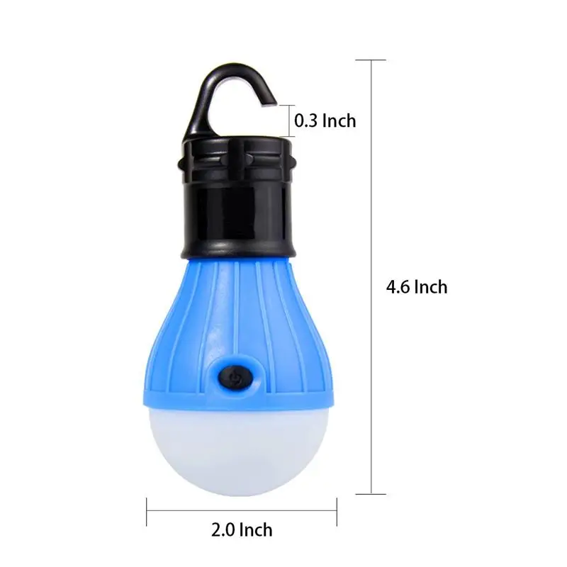 15 Mini Portable Lantern Tent Light LED Bulb Emergency Lamp Waterproof Hanging Hook Flashlight For Camping 4 Colors Use 3 pcs AAA