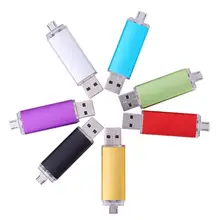2017 Newest 7 Color 32GB Mini Portable USB2.0 OTG Flash Memory Disk USB Pen Drive for Smart Phone Tablet Desktop PC