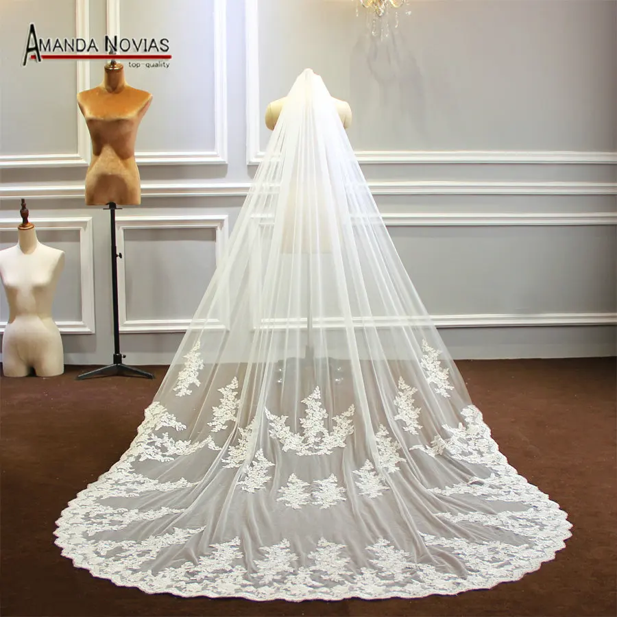

One layer Lace Veil With Comb 3M width and 3M long 2019 Long Veil New