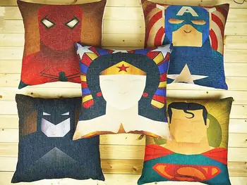 

Batman pillow cover, Superman Captain America Wonder woman spiderman Avenger superhero throw pillow case wholesale