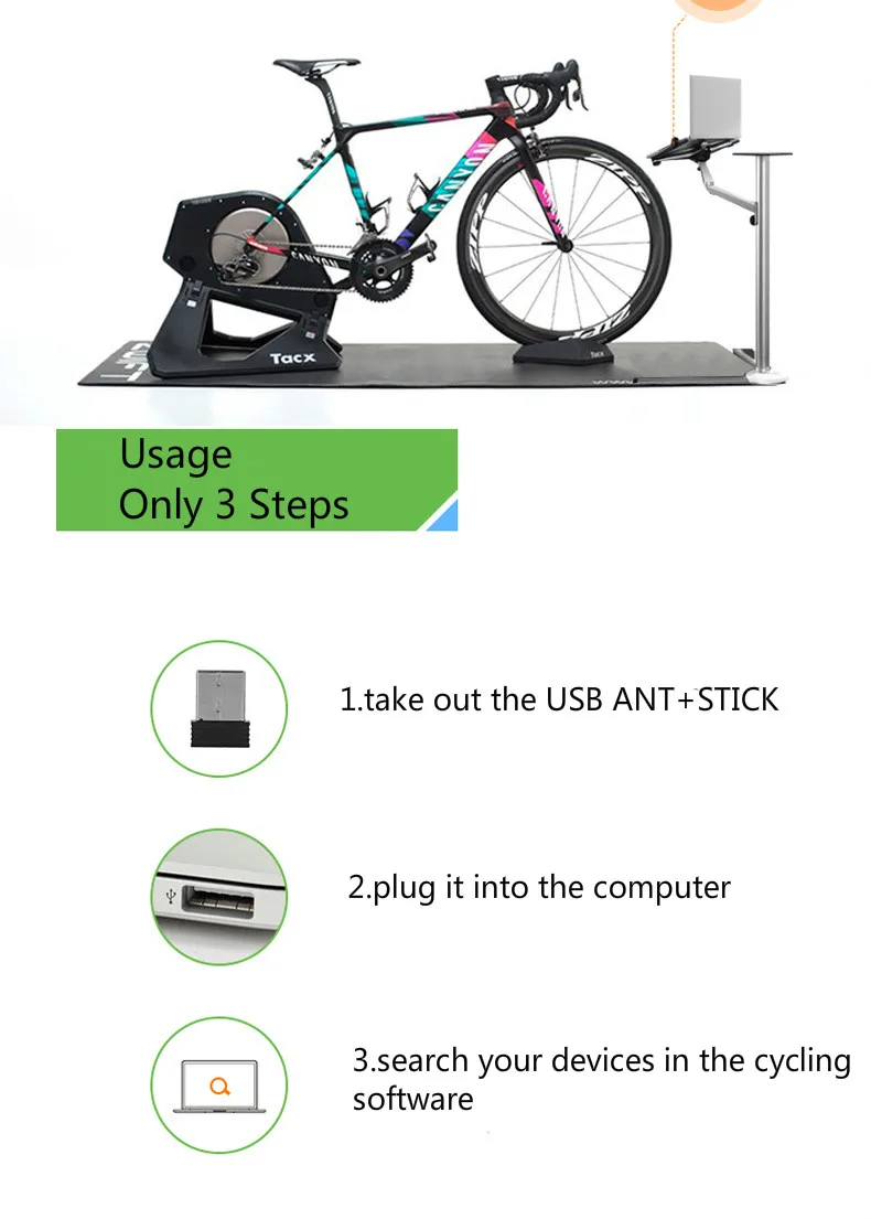 Мини-адаптер ANT+ USB палка адаптер ANT USB палка портативный адаптер для Garmin для Zwift для Wahoo Велоспорт Garmin Forerunner