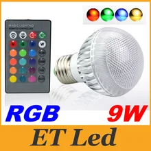 Рождество/рождественское освещение 9 W E27 Led rgb светильник несколько Цвет E26 E14 B22 GU10 светодиодные лампы AC 85-265 V+ 24-кнопочный пульт Управление