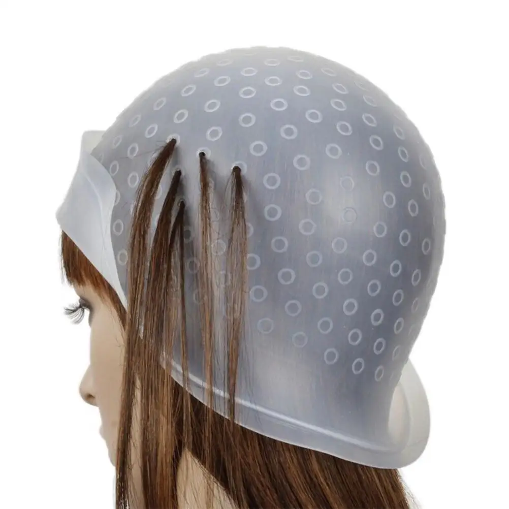 

1 Set Reusable Hair Colouring Highlighting Dye Cap With Hooks Frosting Tipping Color Styling Professional Tools Wholesale