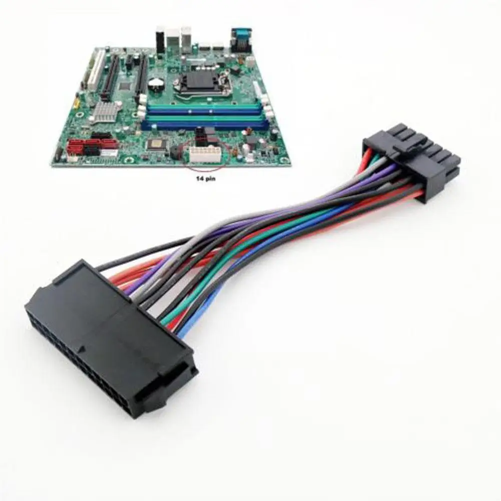 Лучшие продажи прочный 24 Pin к 14 PSU основной источник питания ATX кабель адаптера для
