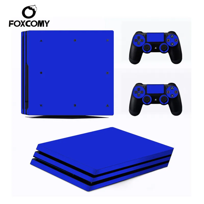 

Solid color Decal Console Skin Cover For Playstation 4 Pro Console PS4 Pro Skin Stickers Controller LED Protective