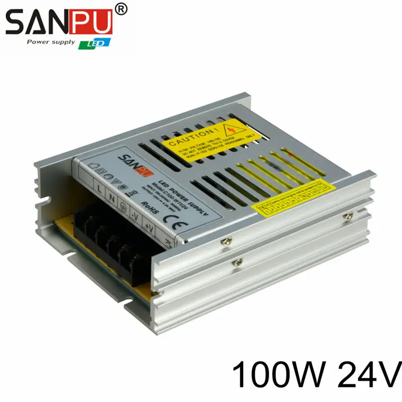 

LED Power Supply 24V 4.2A 100W LED Driver Power Adapter Switching 110V 220V to 12V Transformer Ultra Thin 5050 3528 LED Strip