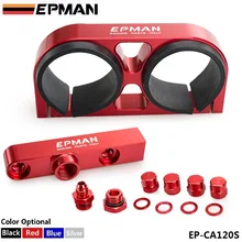 EPMAN-colector de salida de bomba de combustible, doble montaje de aluminio, doble 044, con soporte de montaje para BMW EP-CA120S