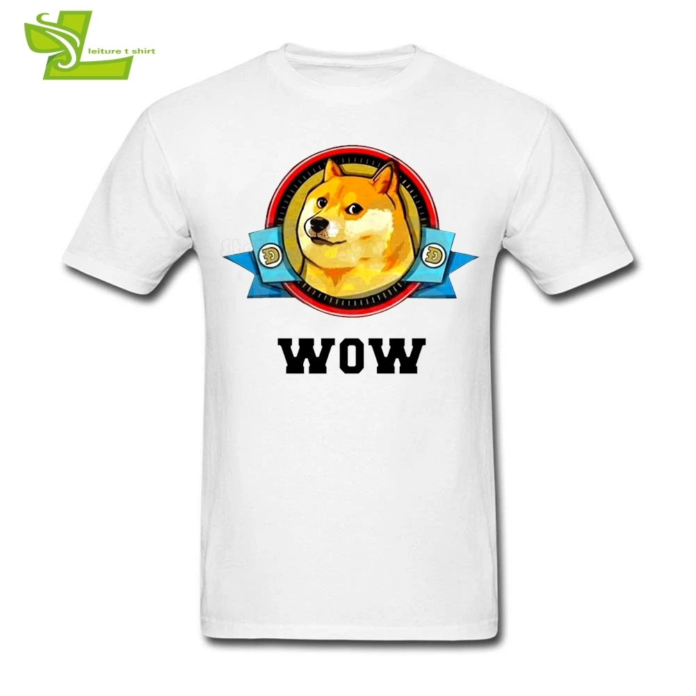 DOGECOIN футболка для мужчин летняя с круглым вырезом | Мужская одежда