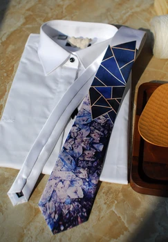 

Free Shipping New fashion casual personality male men's Blue Diamond Ray Tie Wedding Hosting Western Europe Party PARTY Gift