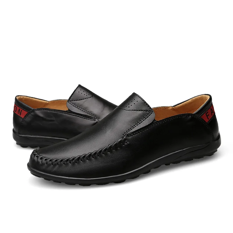 AGSan/мужские лоферы из натуральной кожи унисекс; большие размеры 10 10,5 11; деловая обувь без застежки; весенние классические водительские туфли; цвет черный, хаки