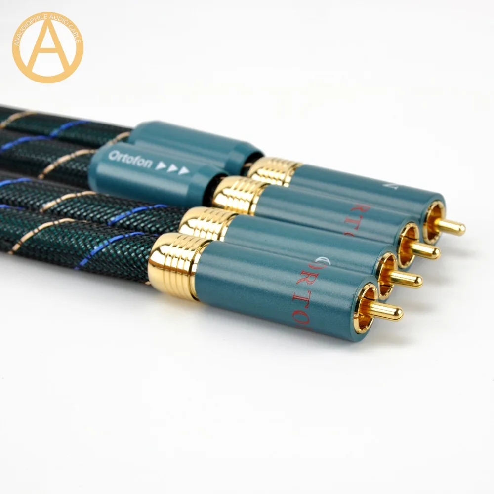 HIFI ORTOFON RCA Cable 2RCA Audio Interconnect Cable Ortofon 8NX Male To Male RCA Audio Cable Preamp Amplifier CD DVD Player