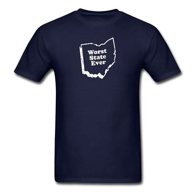 Create T Shirt O Neck Short Sleeve Broadcloth Mens Ohio Worst State Ever Men'S T Shirt-in T 
