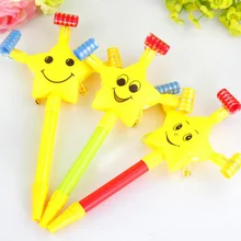 1 шт. милые Новые забавные милые свистки с длинными смайликами выдувание Хлопушки детские игрушки День Рождения Вечеринка вокальные игрушки