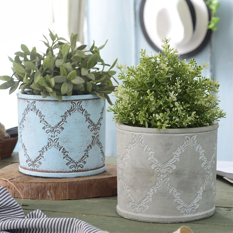 

Creative Dream original handmade ceramic cement flower pot personality green plants concrete pot silicone molds