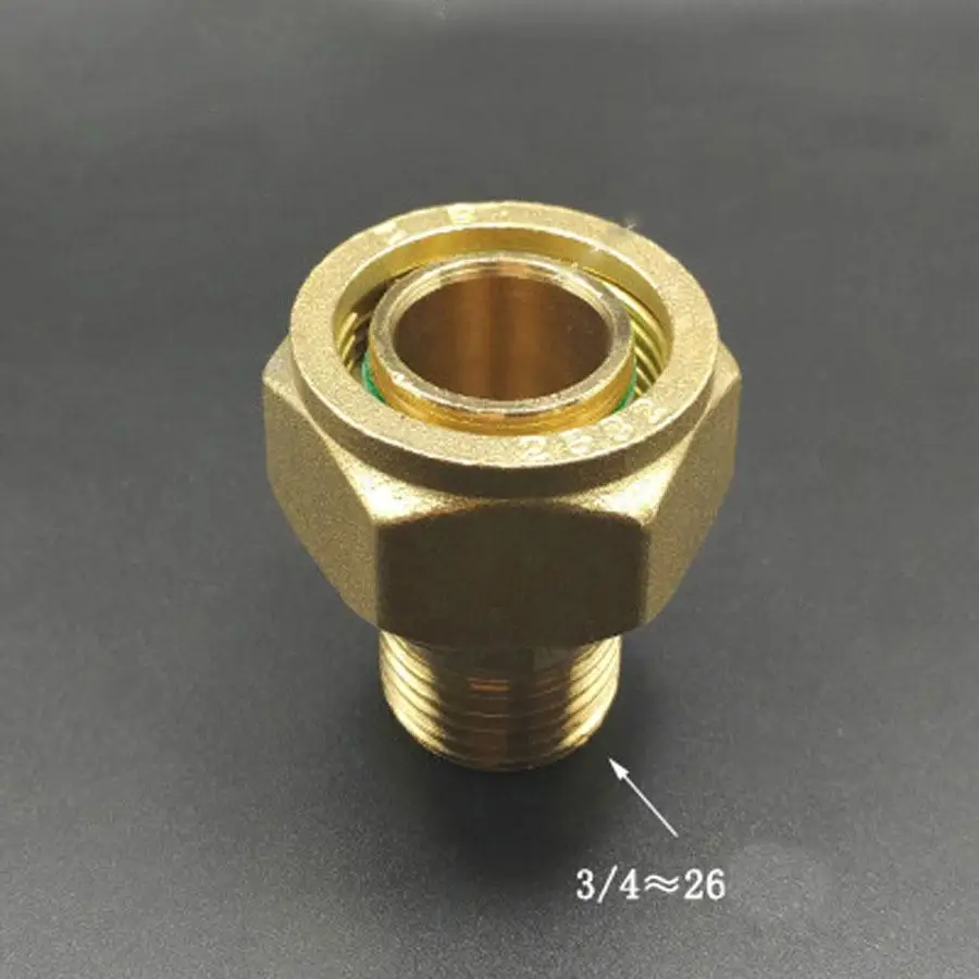 DN20 3/4 &quotBSP Male Fit 26/32 мм ID/OD фитинг для трубы из латуни соединительная муфта