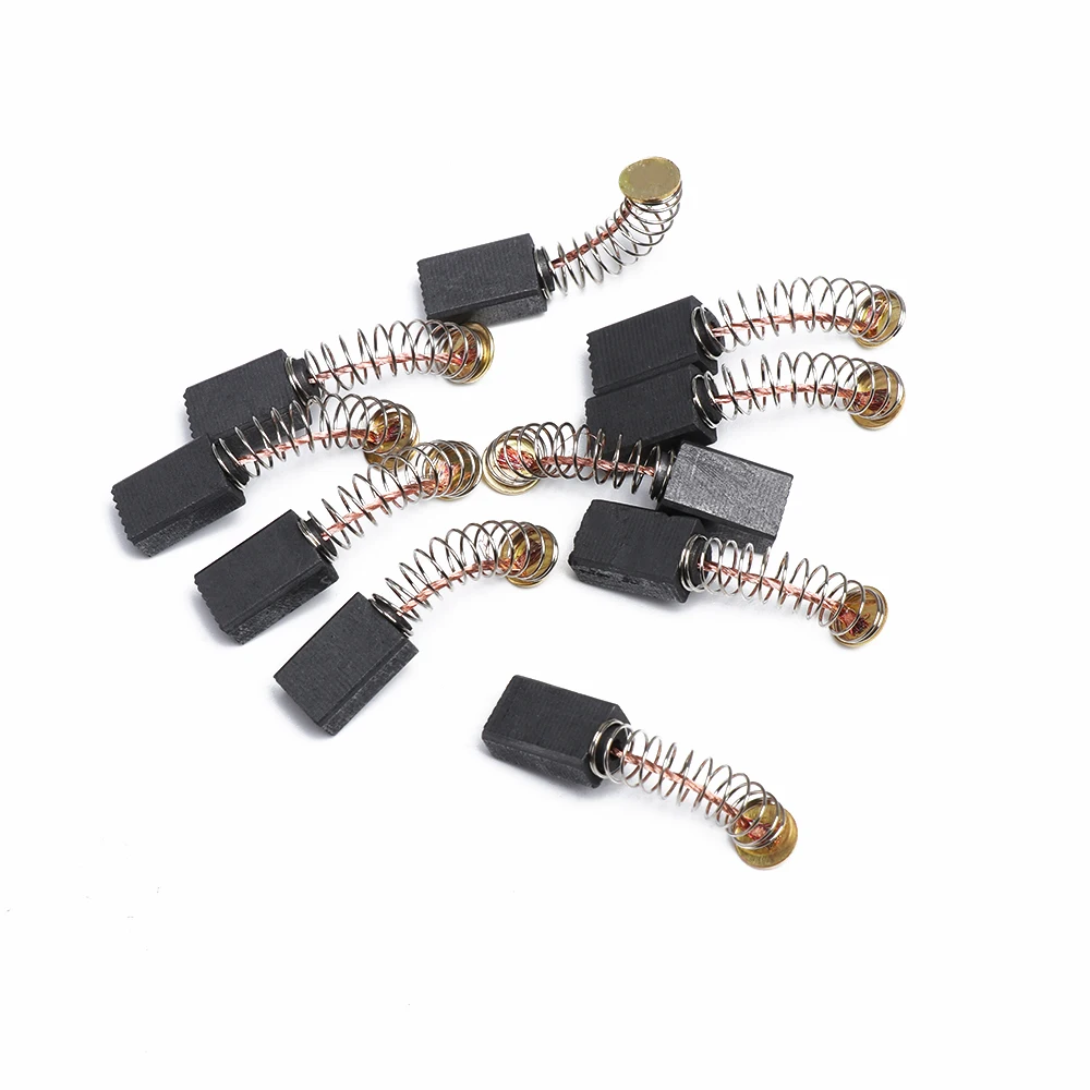 10Pcs Mini Drill Electric Grinder Replacement Carbon Brushes 5x8x13mm Spare Parts For Electric Motors Rotary Hand Tool