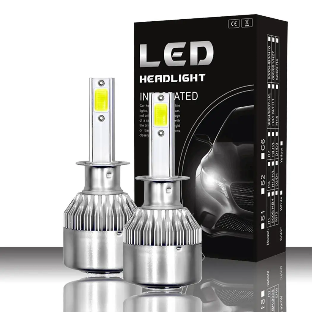 H1 Auto 3800LM Powerful COB LED Car Headlight Bulbs |