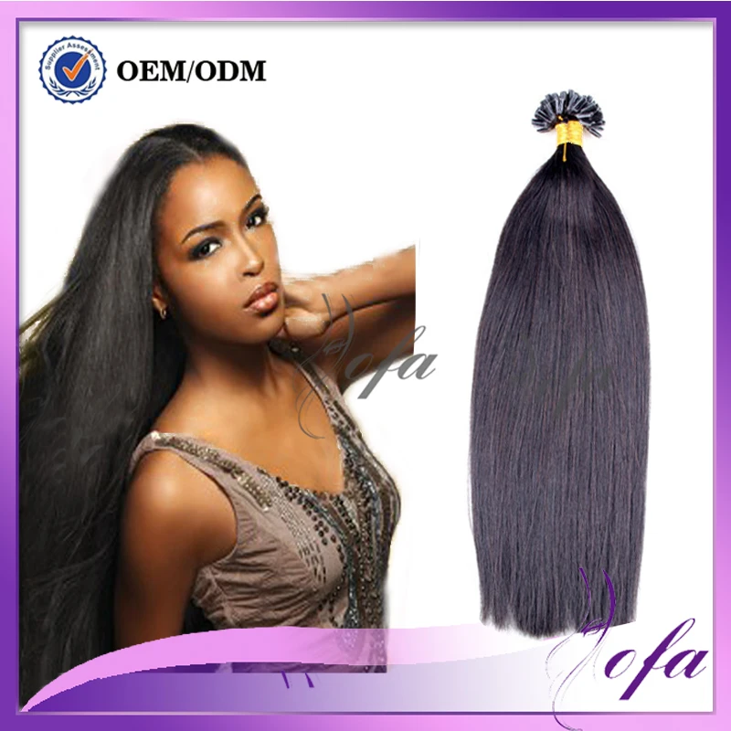 Fusion U Tip Human Hair Extensions 8A Malaysia Silk Straight Natural