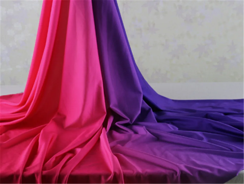 

Spandex Fabric Shaded Gradient Material For Evening Dress 4 Way Stretch Material for Latin Clothing Lycra Knit Fabric