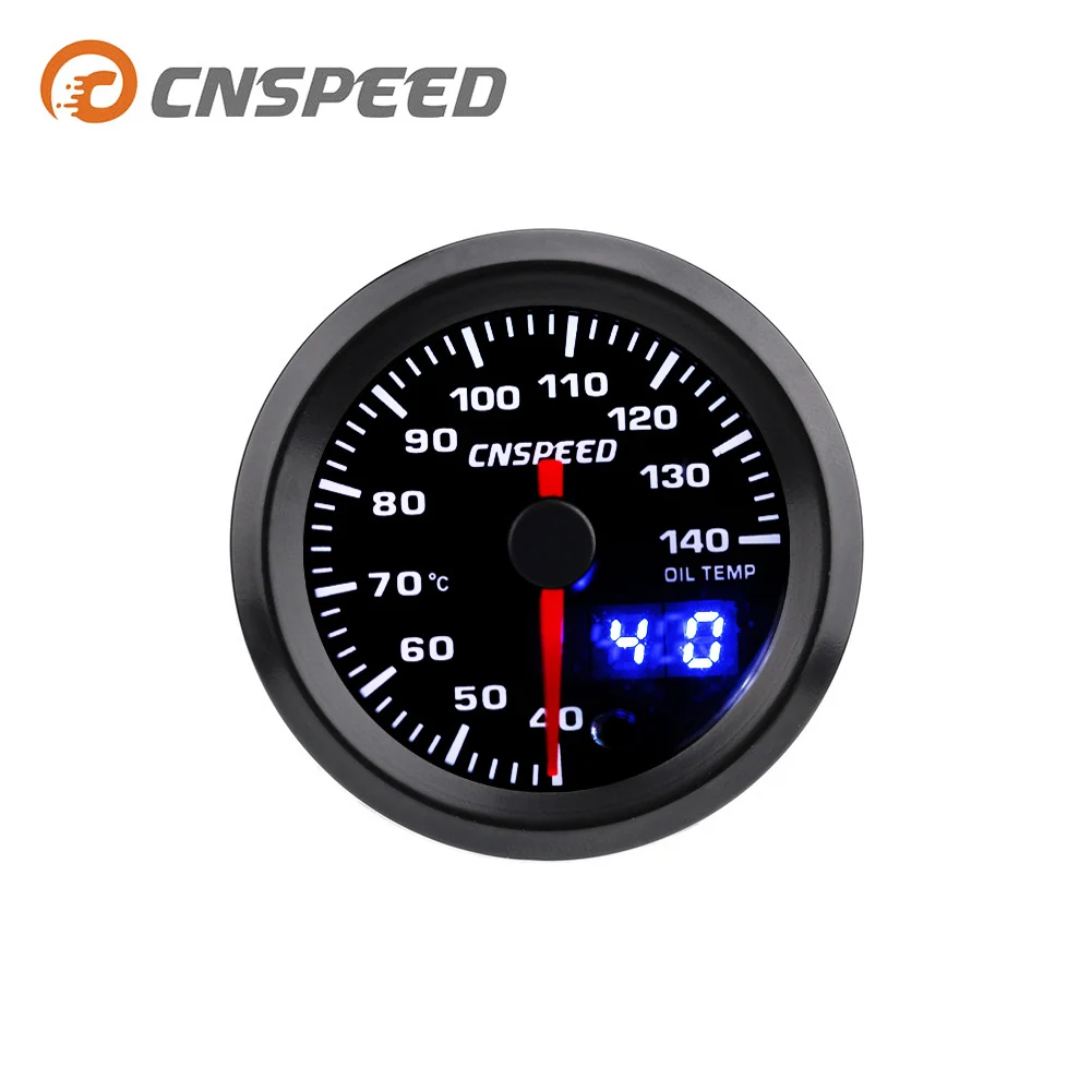 

2" 52mm 7 Colors LED Oil Temp Gauge 40-140 Celsius Oil Temperature Analog Digital Dual Display Car Meter With Sensor YC101432